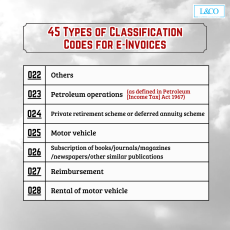 The 45 Types of Classification Codes for e-Invoice - L&CO