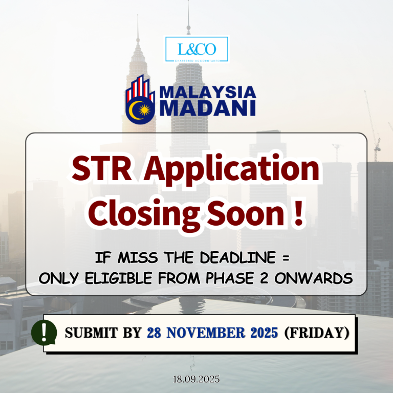 STR Phase 1 Application Deadline Countdown - L & Co Chartered Accountants